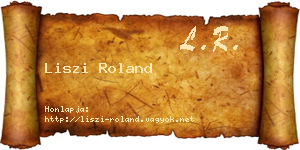 Liszi Roland névjegykártya