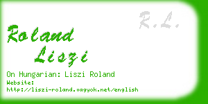 roland liszi business card